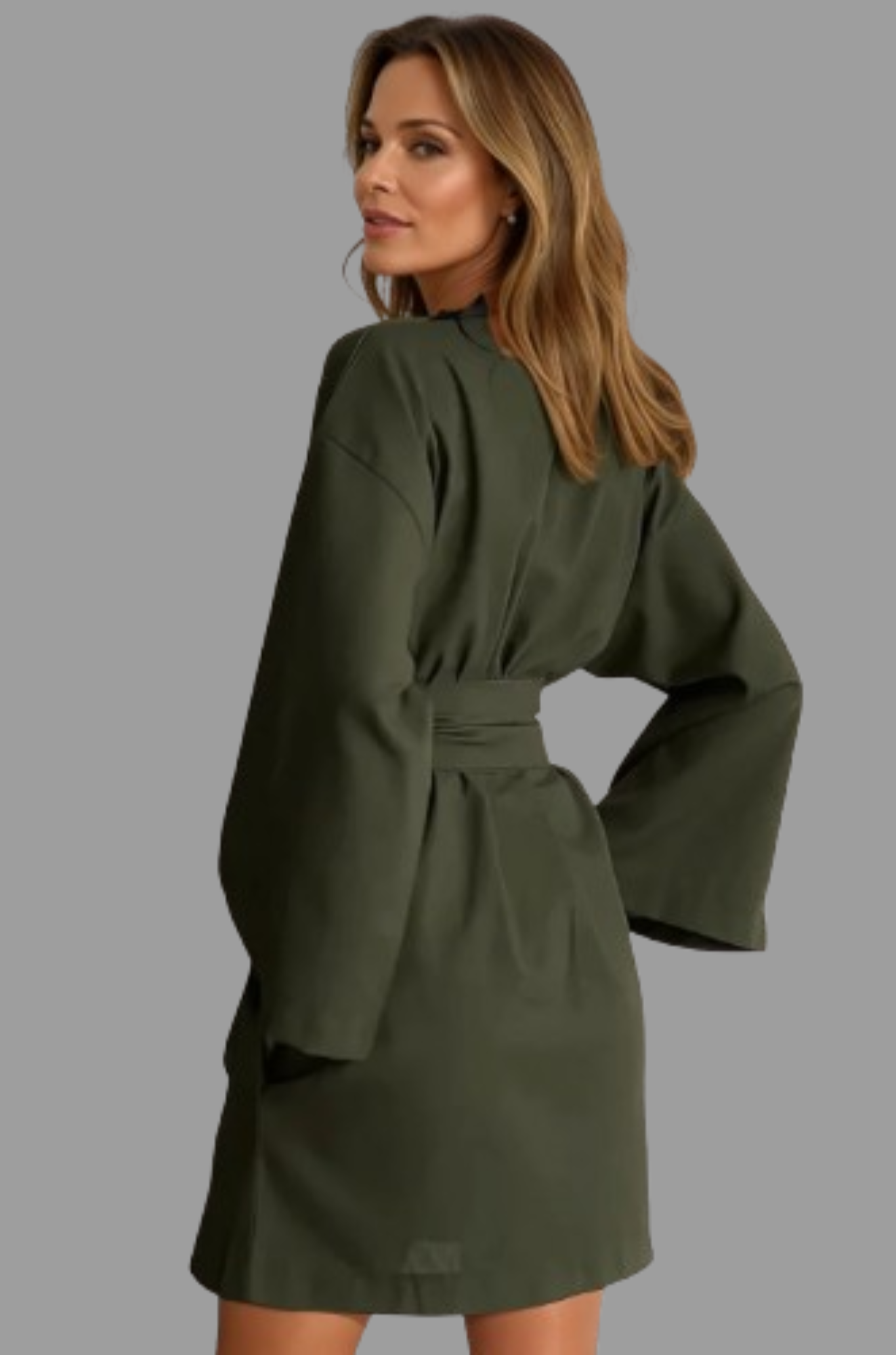 Kimono Zen - Tie-Waist Dress for Woman