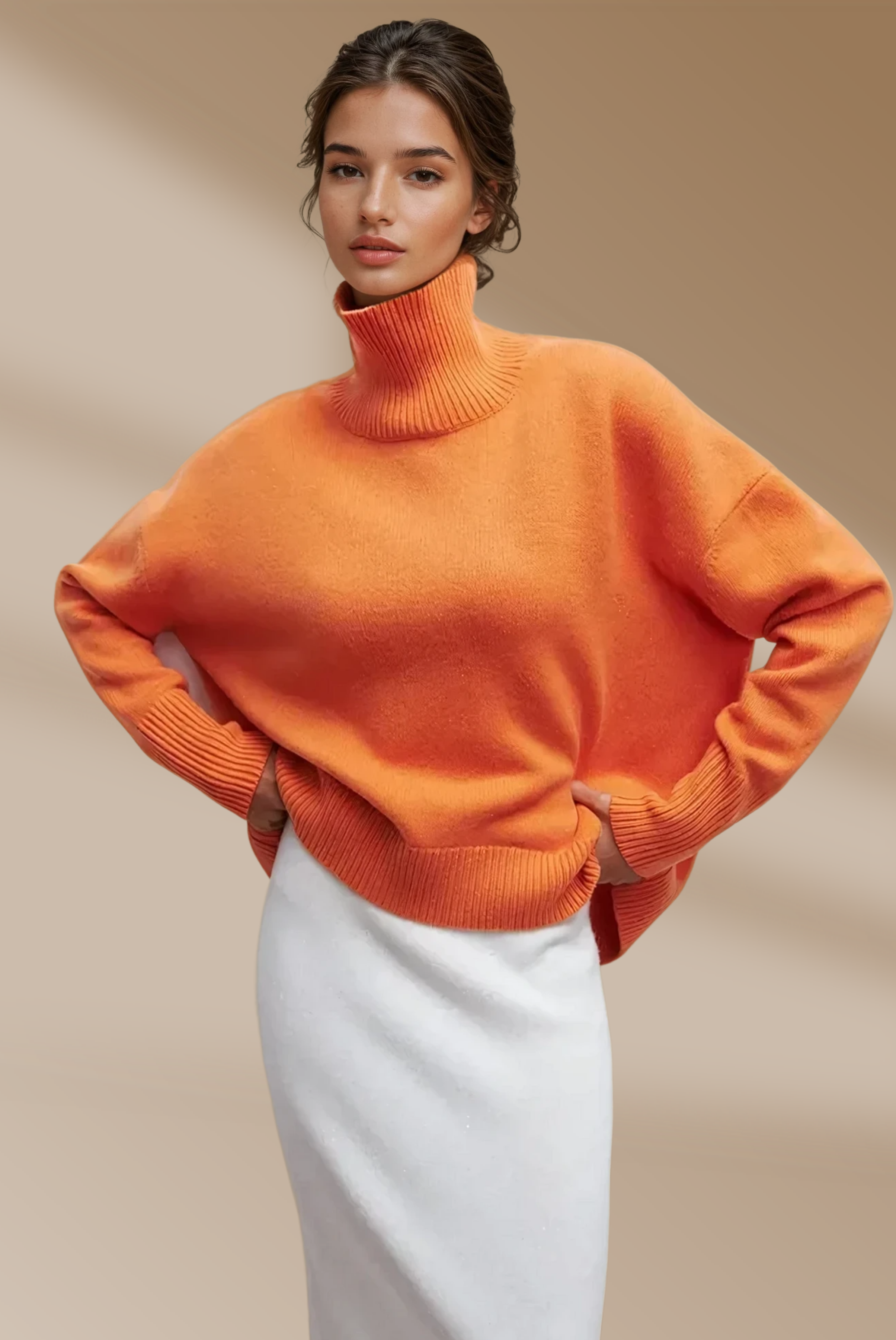 Nerissa - Soft Turtleneck Sweater for Woman