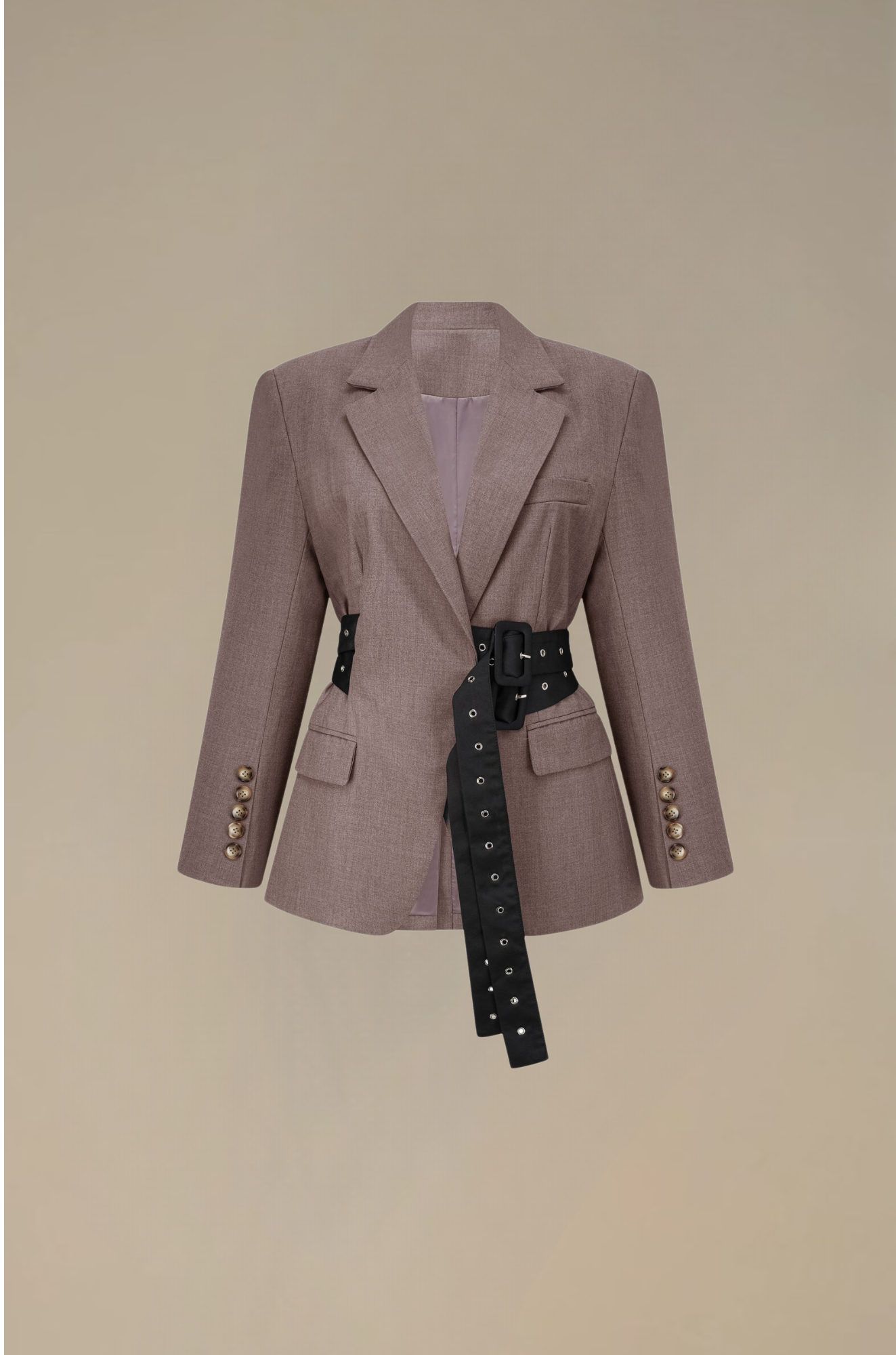 Thérèse - Belted Waist Blazer for Woman