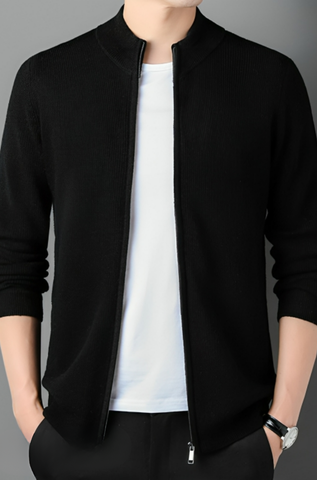 Positano Vest - Edgy Layered Knit Vest for Men