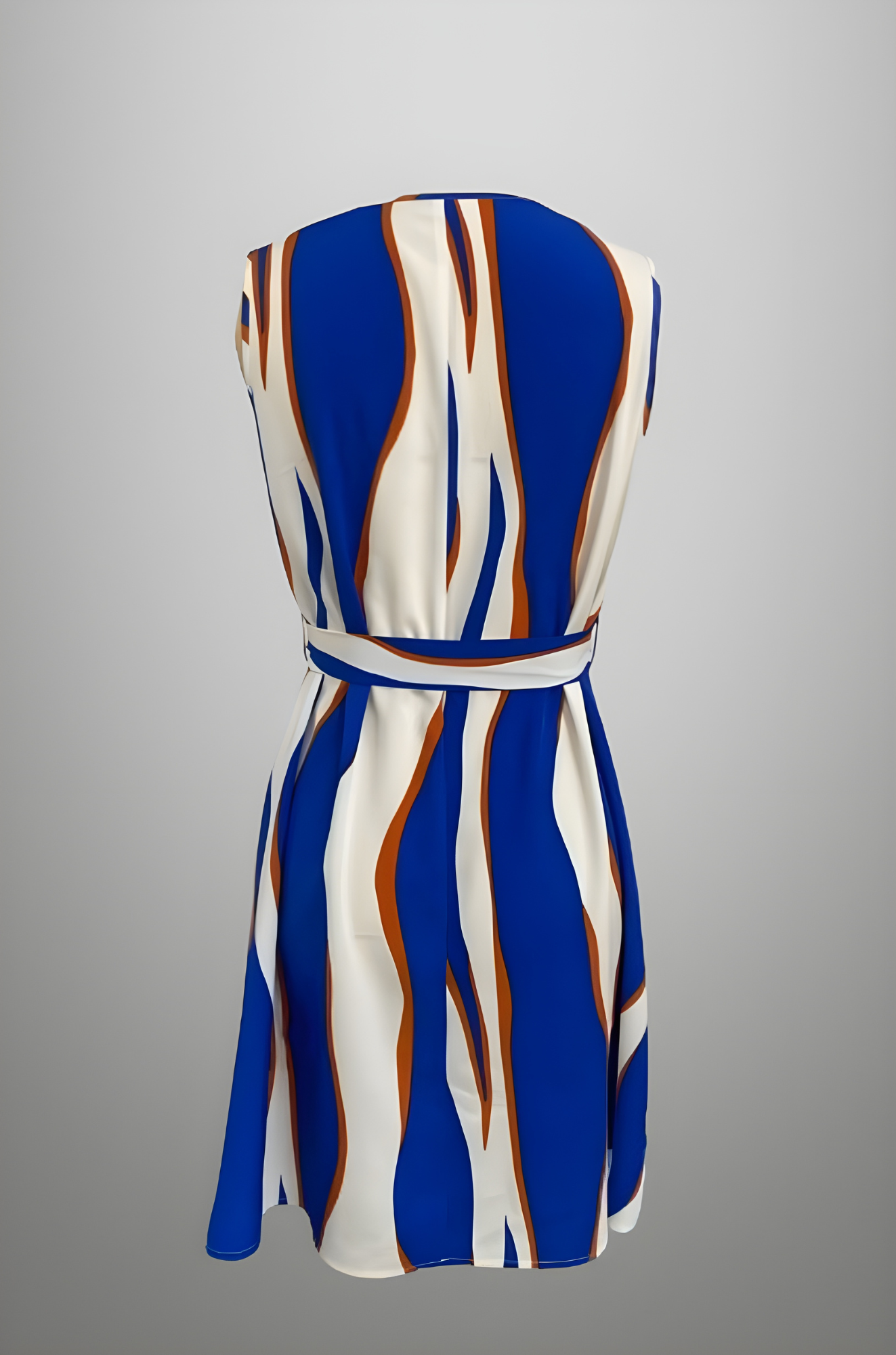 Elara - Vibrant Striped Sleeveless Dress for Woman