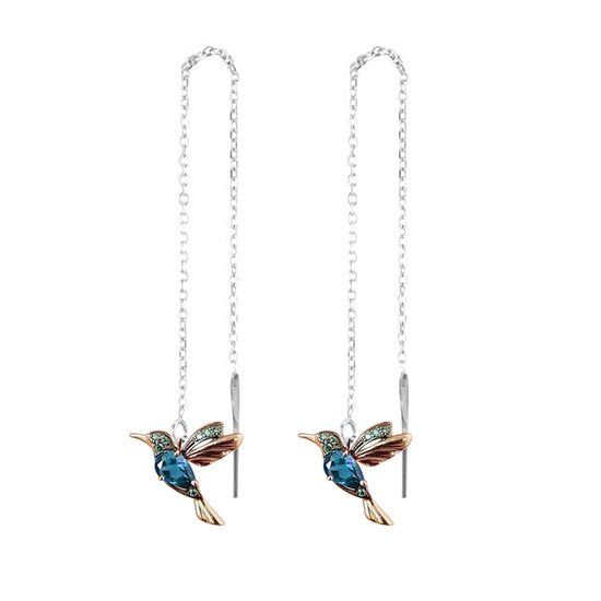 Hummingbird Drop Earrings – A Symbol of Beauty & Freedom