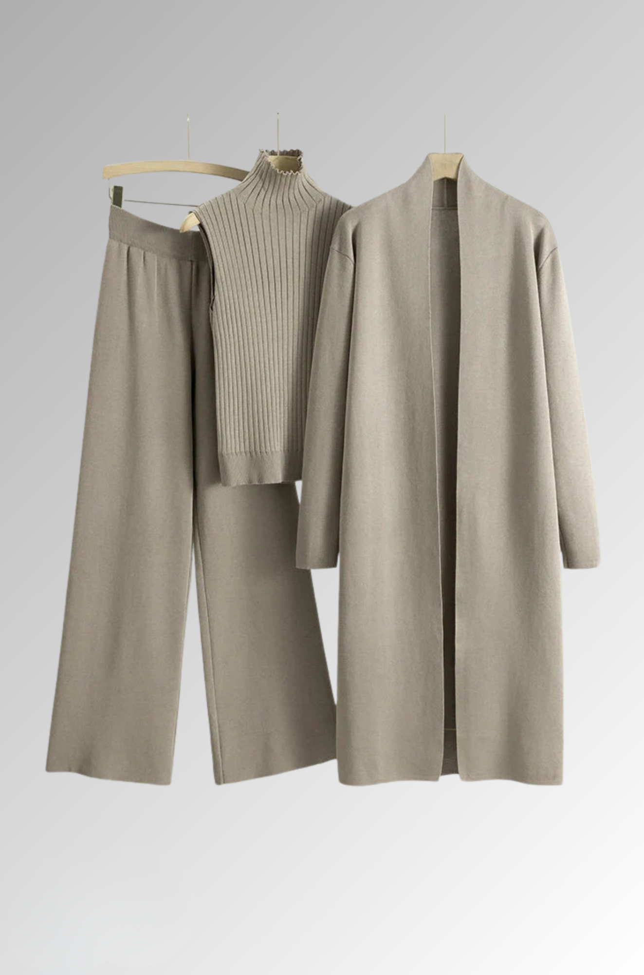 Merlin Chic Coat Set - Ensemble Knit for Woman