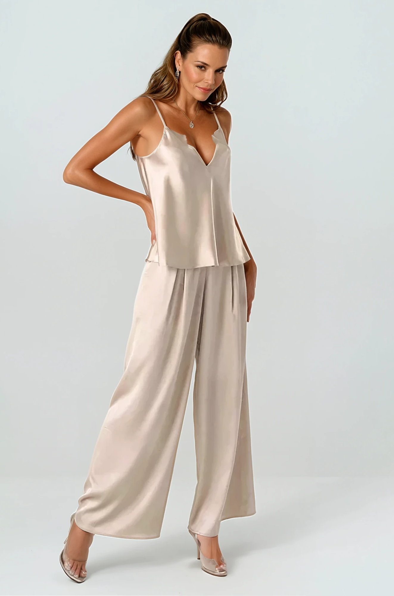 Clara - Satin Lounge Set for Woman
