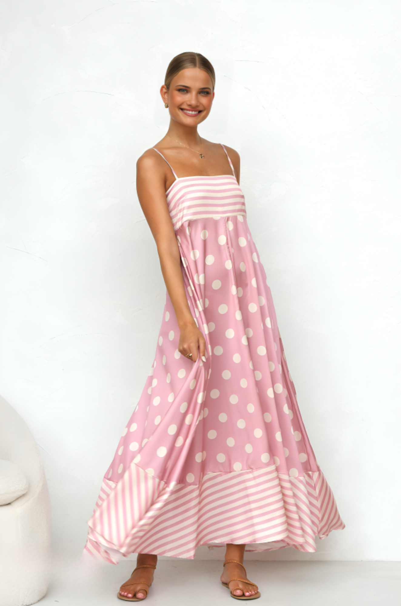 Moma Dress - Polka Dot Maxi Dress for Woman