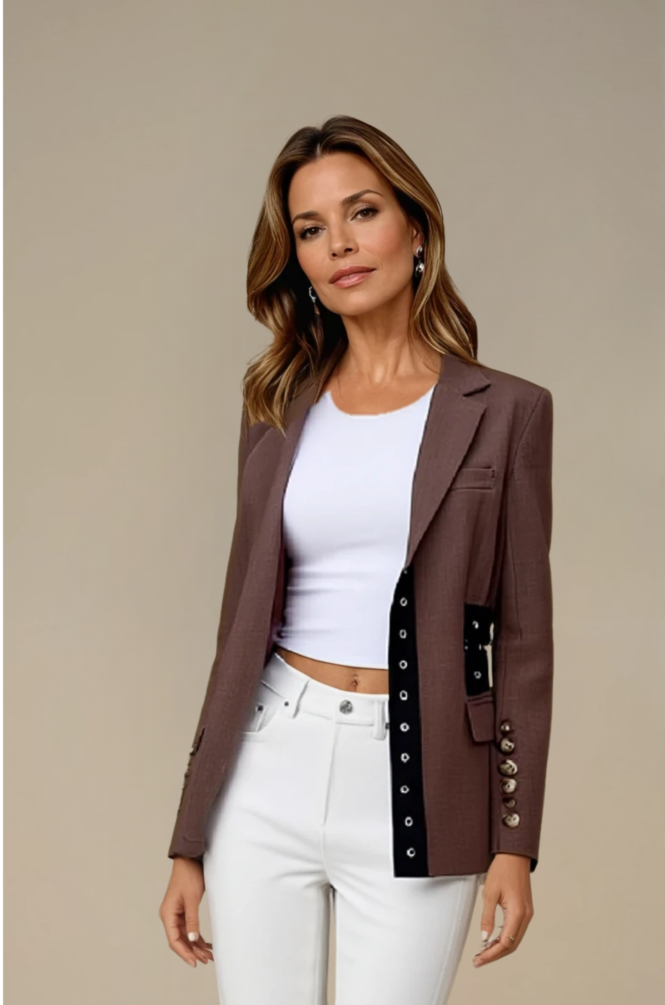Thérèse - Belted Waist Blazer for Woman