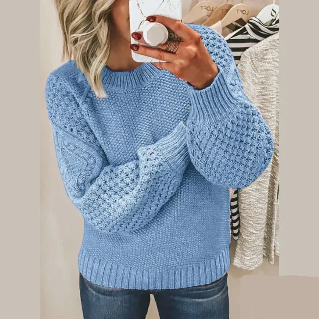 Holly Knitted Sweater - Chunky Knit Pullover for Woman