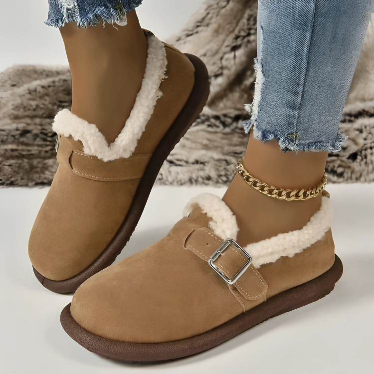 Plush Toe Slip-On Shoes - Cozy and Stylish Winter Essentials for Woman