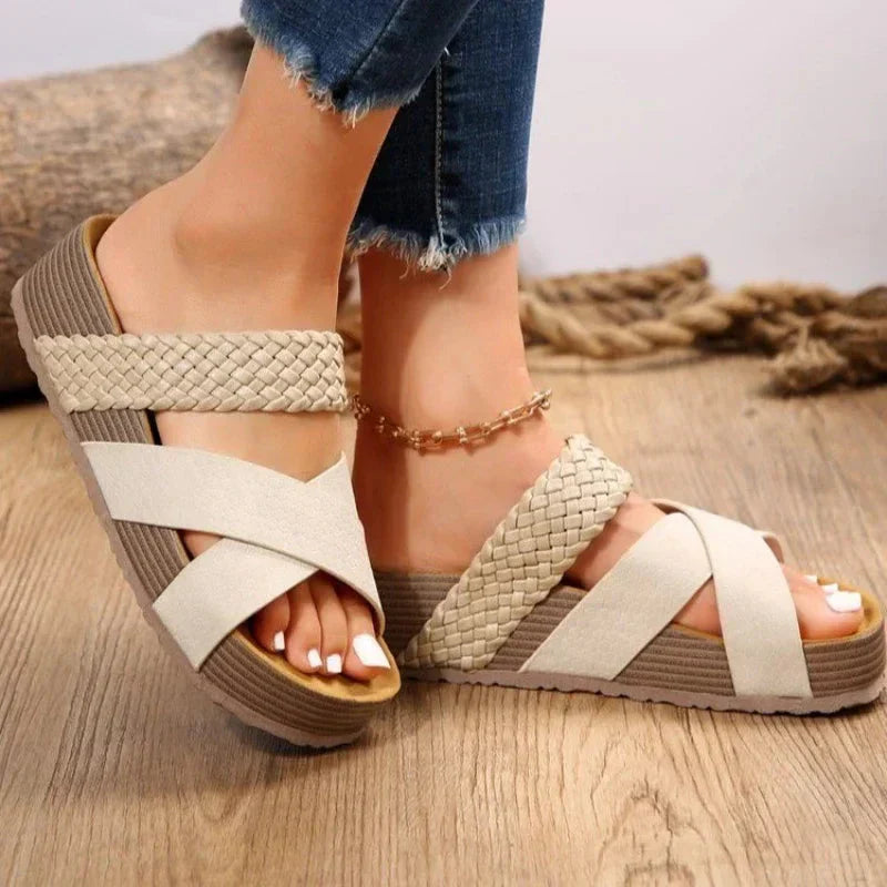 Mae Sandals - Woven Platform Sandals for Woman